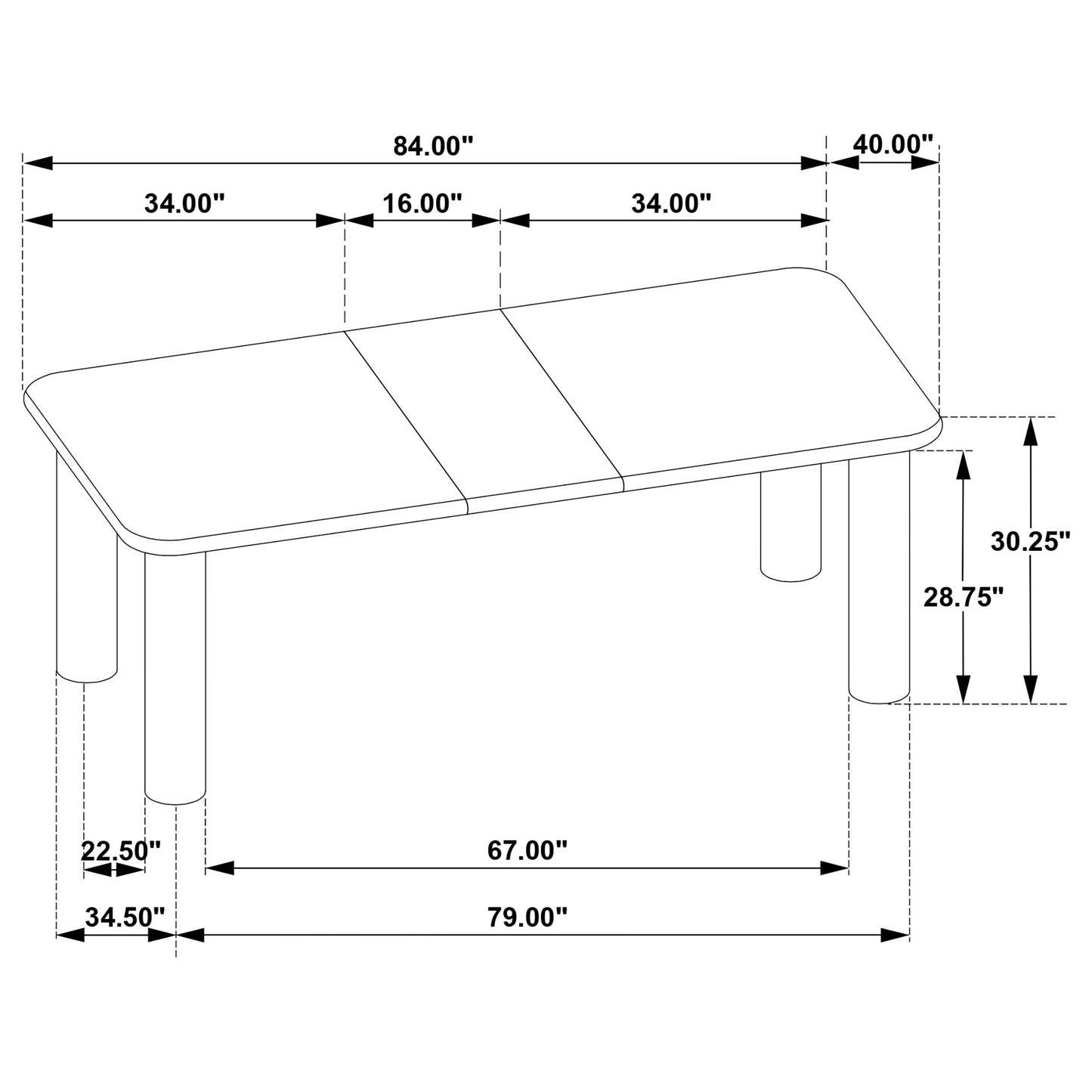Faulkner 7-piece 84-inch Extension Dining Set Cream