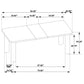 Faulkner 7-piece 84-inch Extension Dining Set Cream
