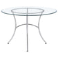 Kline 48-inch Round Glass Top Dining Table Chrome