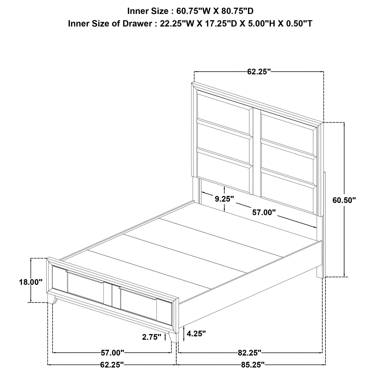 Farre 4-piece Queen Storage Bedroom Set Dark Brown