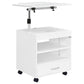 Lerma 1-drawer Adjustable Tray Top Nightstand with Speaker White High Gloss