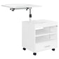 Lerma 1-drawer Adjustable Tray Top Nightstand with Speaker White High Gloss
