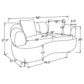 Casarin Fabric 2-Piece Channel-Back Sofa Set Brown