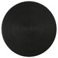 Macedo Round Ribbed Rattan Drum End Table Black