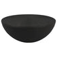 Macedo Round Ribbed Rattan Drum Coffee Table Black