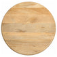 Dale Sculptural Round Solid Mango Wood End Table Natural Mango