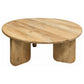 Dale Sculptural Round Solid Mango Wood Coffee Table Natural Mango