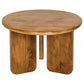 Dale 3-Piece Round Mango Wood Coffee and End Table Set Honey Mango