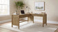 Hogan 1-drawer Lift Top L-shape Computer Writing Desk Mango