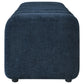 Summer Upholstered Channel Accent Bench Navy