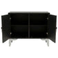 Forbes 2-door Bone Inlay Mosaic Accent Storage Cabinet Black
