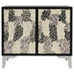 Forbes 2-door Bone Inlay Mosaic Accent Storage Cabinet Black
