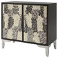 Forbes 2-door Bone Inlay Mosaic Accent Storage Cabinet Black