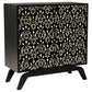 Marlon 2-door Floral Bone Inlay Accent Cabinet Black