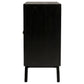 Marlon 2-door Floral Bone Inlay Accent Cabinet Black
