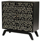 Marlon 2-door Floral Bone Inlay Accent Cabinet Black
