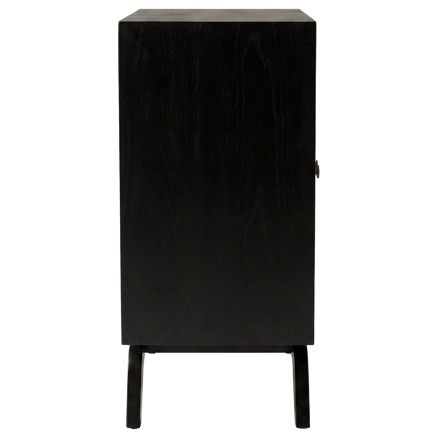 Marlon 2-door Floral Bone Inlay Accent Cabinet Black