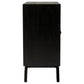 Marlon 2-door Floral Bone Inlay Accent Cabinet Black