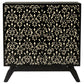 Marlon 2-door Floral Bone Inlay Accent Cabinet Black