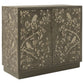Parkes 2-door Bone Inlay Accent Cabinet Distressed Grey