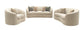 Rainn 3-piece Transitional Boucle Sofa Loveseat and Chair Set Camel