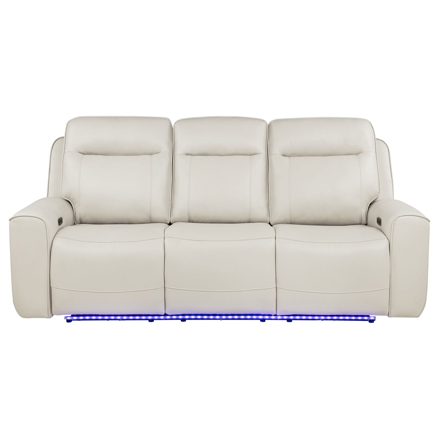 Rojas Dual Power Reclining Sofa with Drop-Down Console Greige