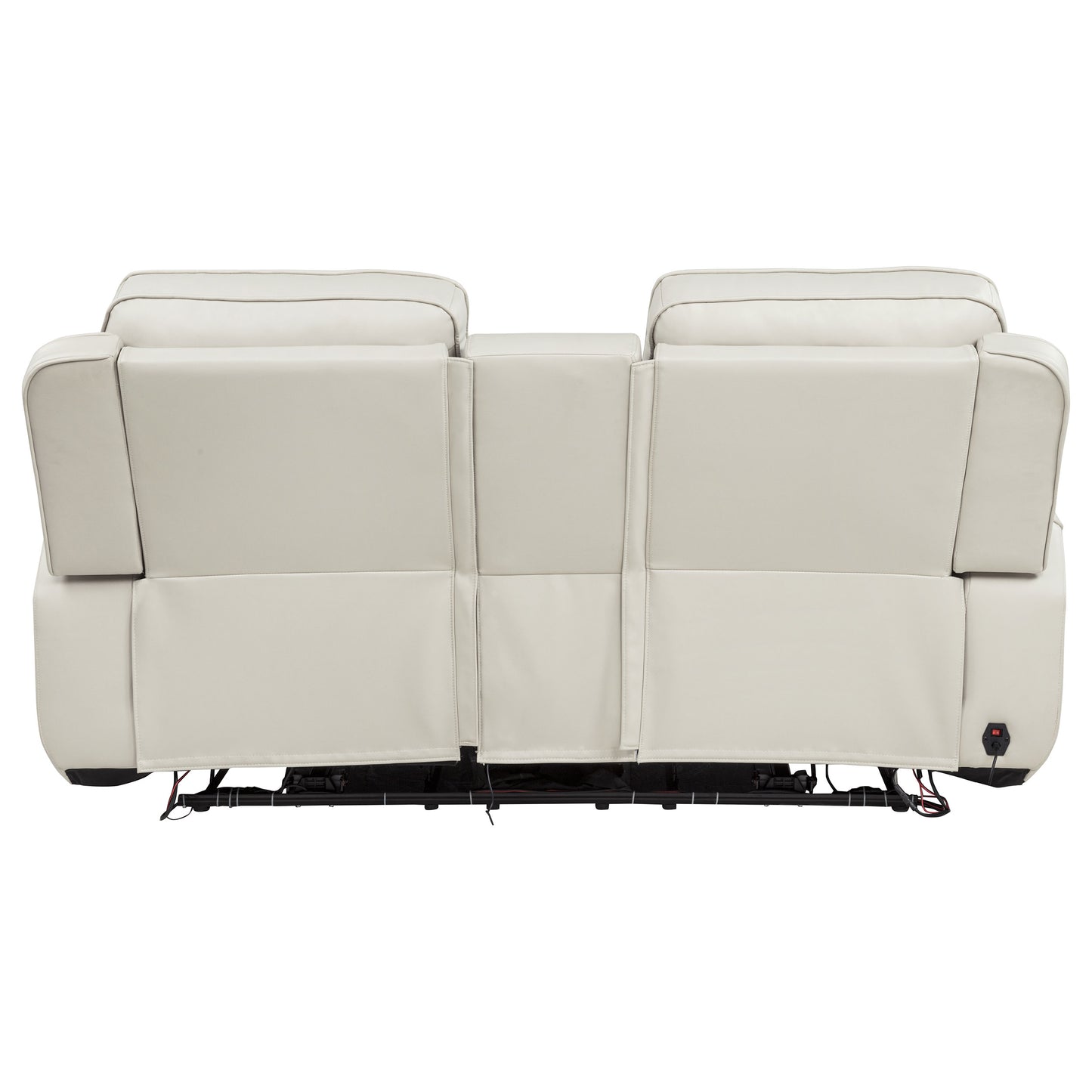 Rojas Dual Power Reclining Loveseat with Bluetooth Speakers Greige