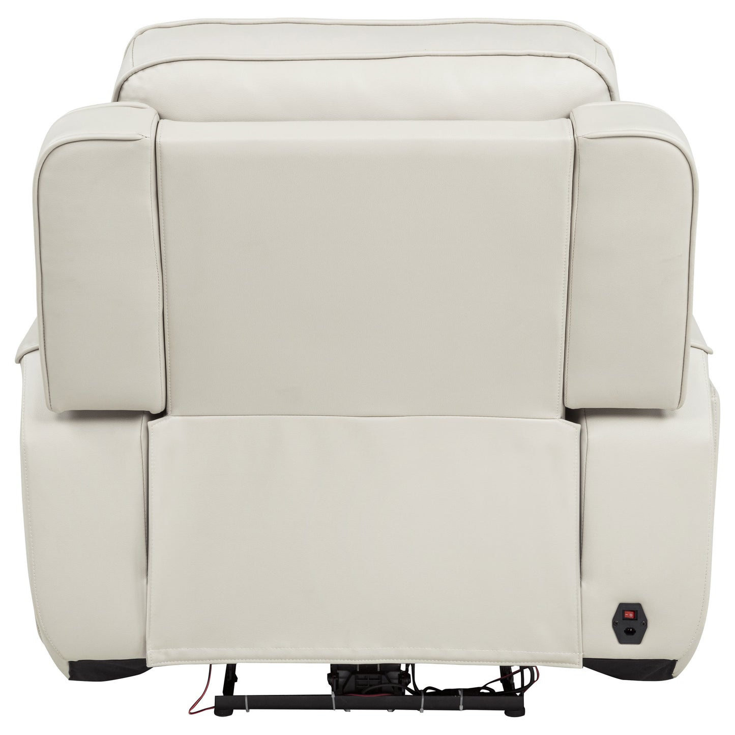 Rojas Dual Power Recliner with Cupholder Storage and LED Lighting Greige