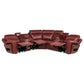 Rojas 3-Piece Dual Power Reclining L-Shaped Sectional with Bluetooth Red