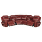 Rojas 3-Piece Dual Power Reclining L-Shaped Sectional with Bluetooth Red