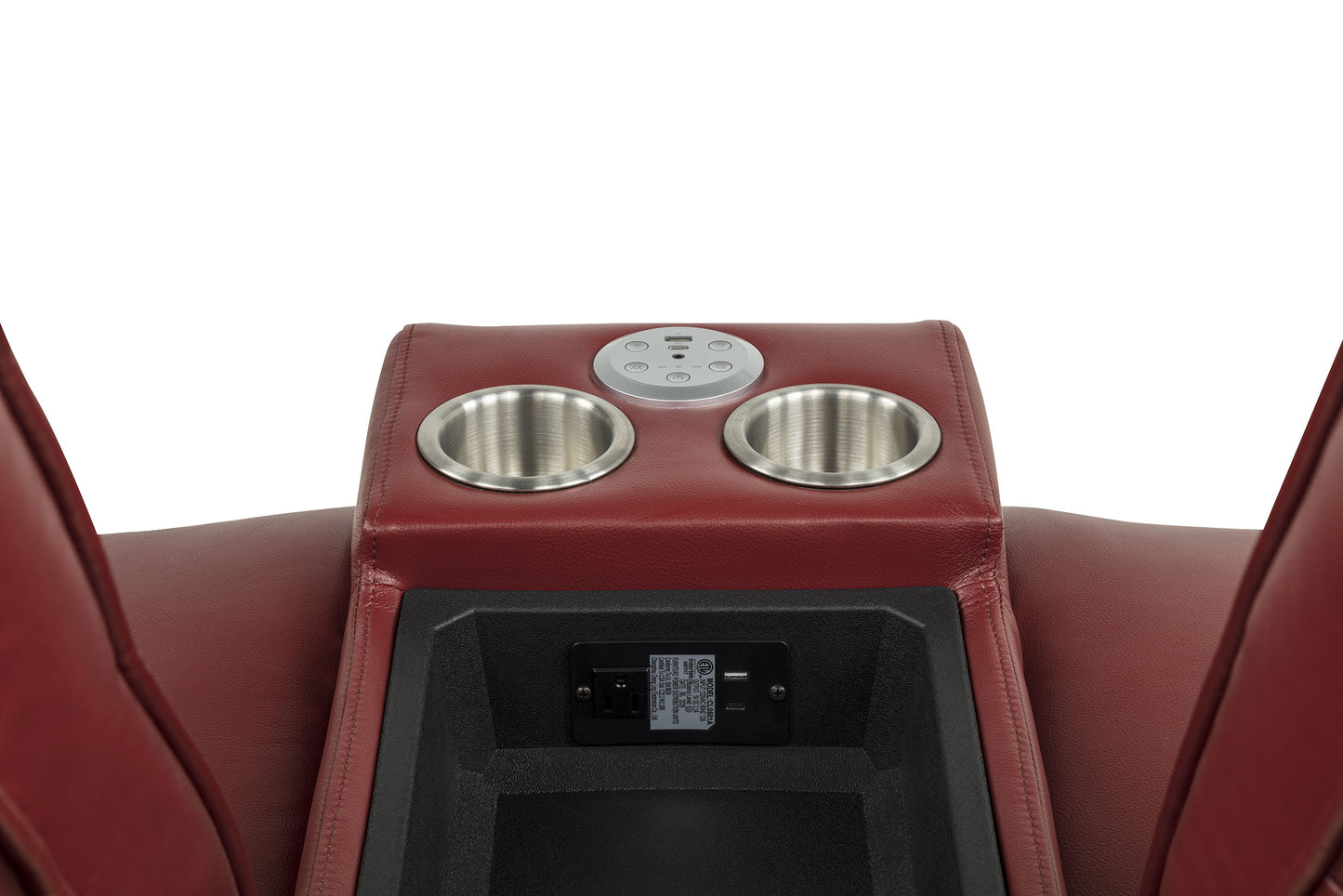 Rojas 3-Piece Dual Power Reclining L-Shaped Sectional with Bluetooth Red