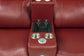 Rojas 3-Piece Dual Power Reclining L-Shaped Sectional with Bluetooth Red
