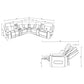 Rojas 3-Piece Dual Power Reclining L-Shaped Sectional with Bluetooth Red