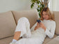 Sky Air Tan Linen Feather Cloud Sectional Sofa Couch