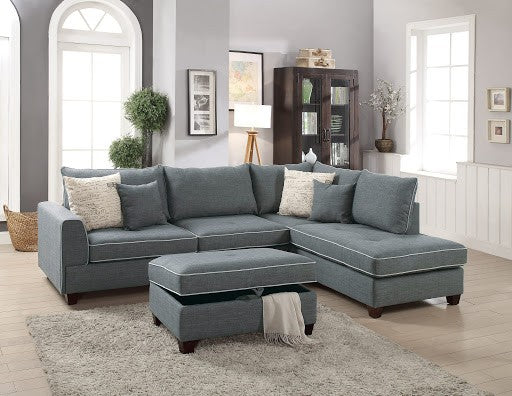 Gasol Grey Reversible Sectional Sofa