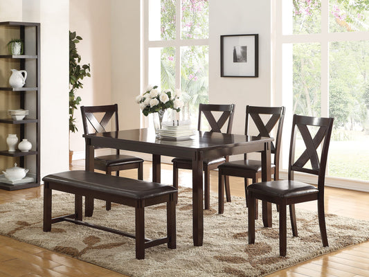 Malik 6 Piece Dining Room Table Set with Bench