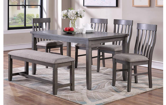 Beverly 6 Piece Wood Dining Room Table Set
