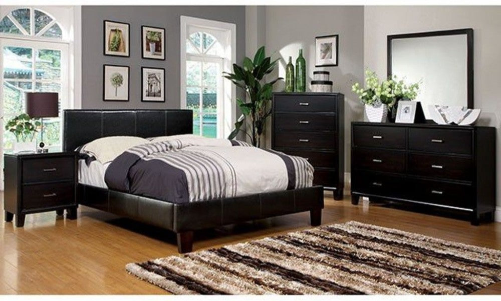 Queen Espresso Brown Bed frame and Queen Ortho Mattress Set