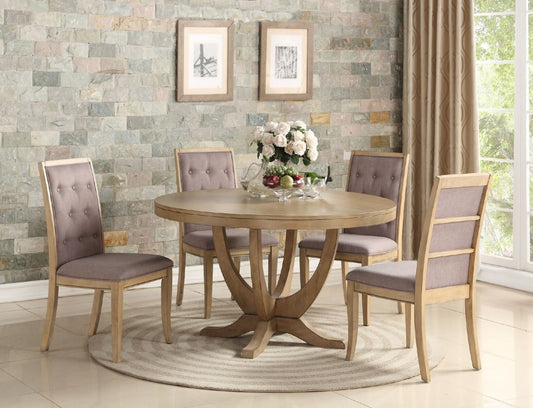 Juego de comedor formal Priscilla de 5 piezas con mesa y 4 sillas