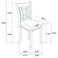 Lavon Wood Dining Side Chair Black and  Medium Grey (Set of 2)