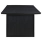 Mesa de comedor Brookmead de 100 pulgadas con hojas extensibles, color negro