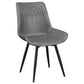 Silla de comedor giratoria tapizada Brassie, color gris (juego de 2)