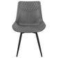 Silla de comedor giratoria tapizada Brassie, color gris (juego de 2)