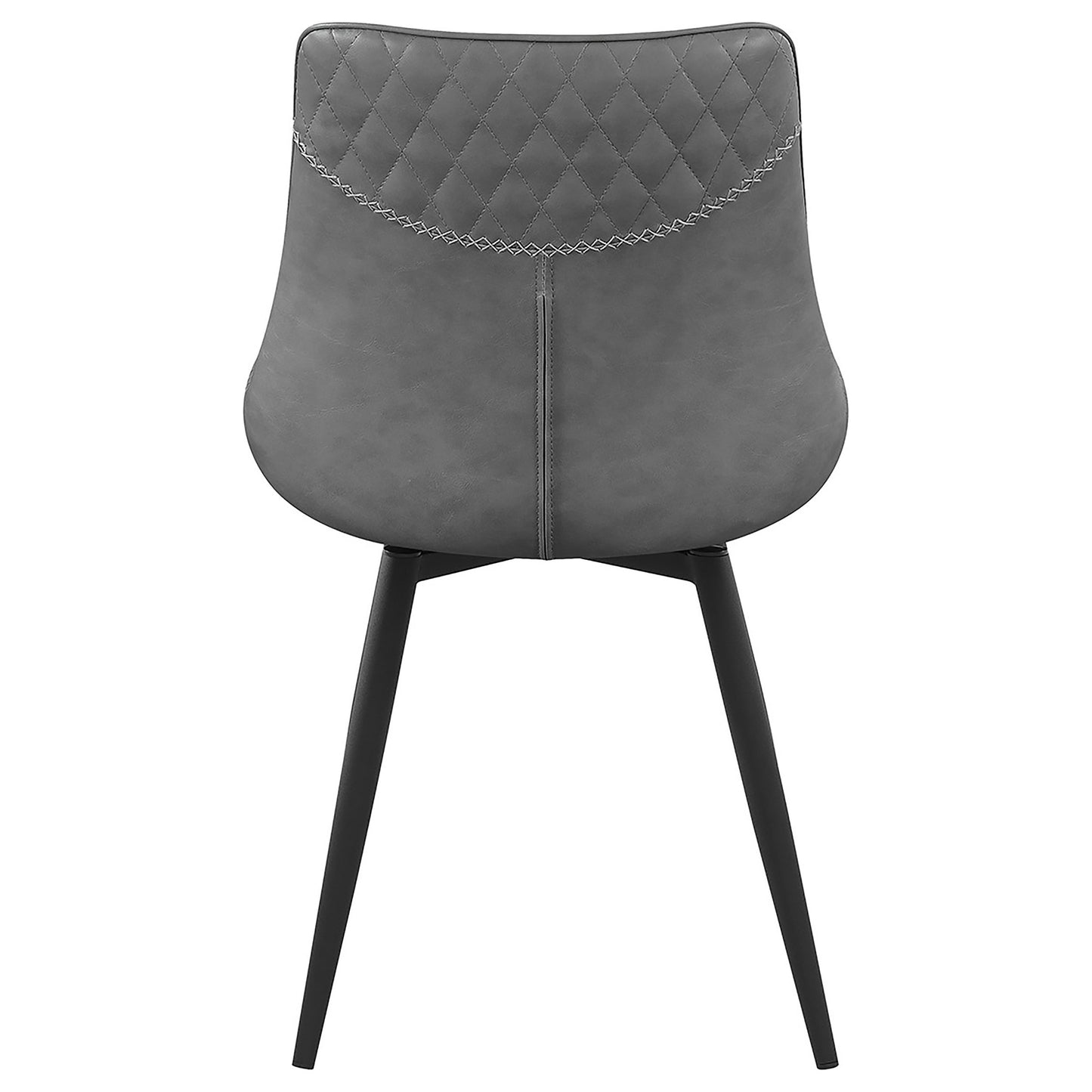 Silla de comedor giratoria tapizada Brassie, color gris (juego de 2)