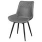 Silla de comedor giratoria tapizada Brassie, color gris (juego de 2)