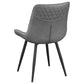 Silla de comedor giratoria tapizada Brassie, color gris (juego de 2)