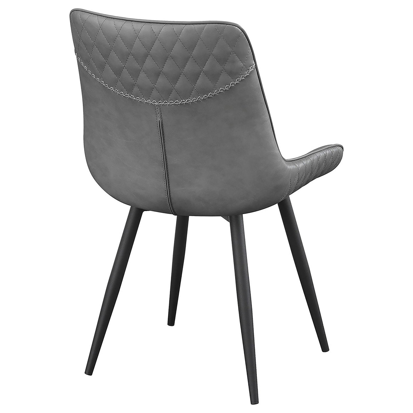 Silla de comedor giratoria tapizada Brassie, color gris (juego de 2)