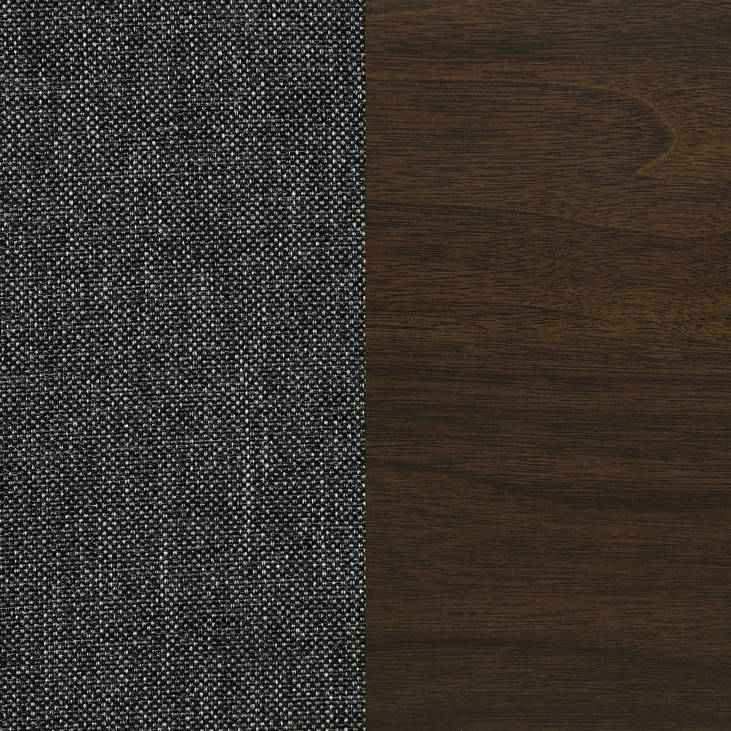 Silla de comedor tapizada Wes en nogal oscuro (juego de 2)