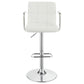 Palomar Adjustable Height Bar Stool White and Chrome