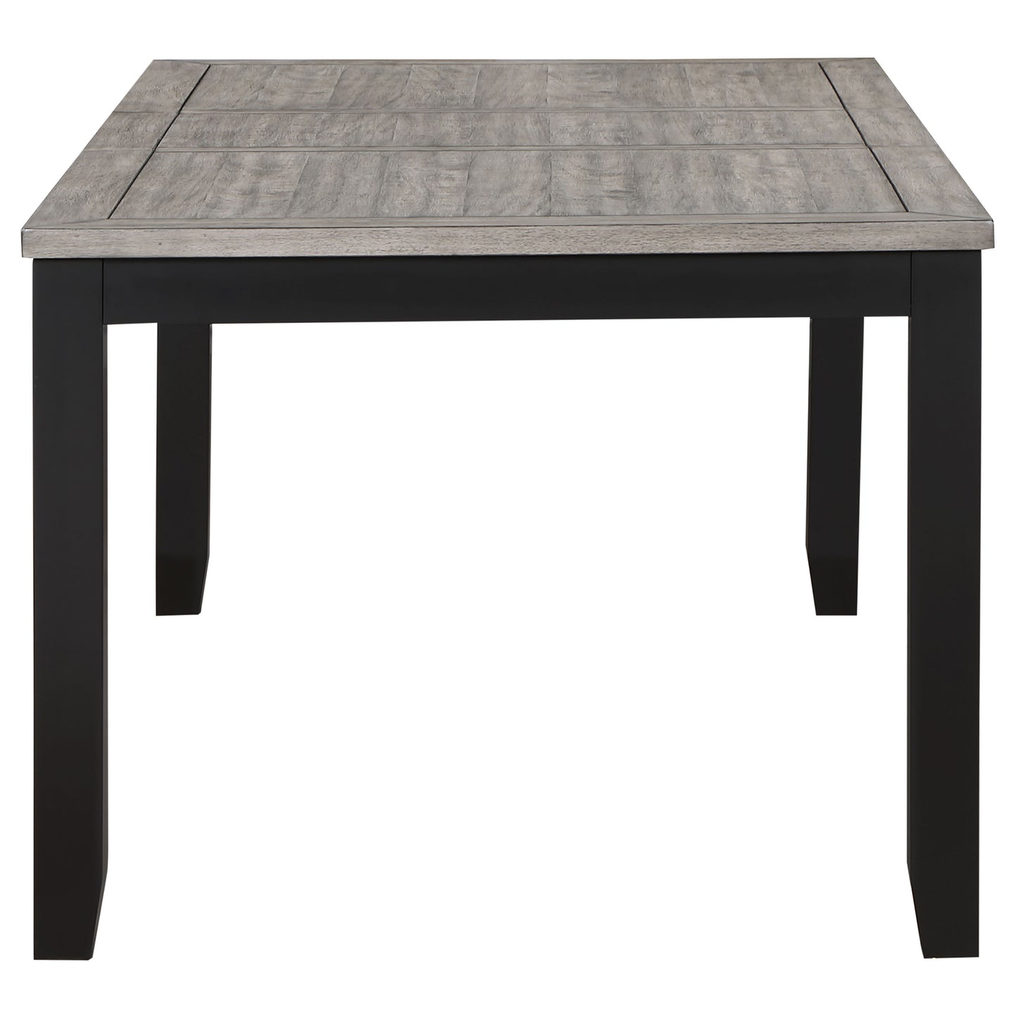 Mesa de comedor rectangular Elodie de 78 pulgadas con hojas extensibles, color negro